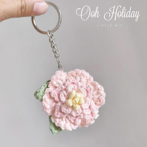 Diseño creativo hecho a mano <span class=keywords><strong>ganchillo</strong></span> flor bolsa accesorios coche monedero bolsa colgante llavero regalo llavero decoración llaveros - Product Image 4