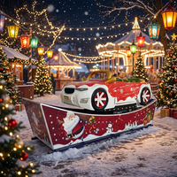 Manège Électrique Thème Noël Voiture Volante Fougueuse pour Enfants et Adultes - Offre Spéciale