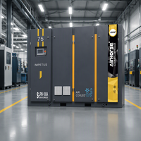 Compresseur d'air à vis VSD à deux étages 75 kW 100 CV 8-12 bar 15,7 m³/min Haute efficacité Faible bruit pour applications industrielles