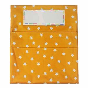 Chairback Buddy Fabric Pocket Chart with 3 Pockets 1 Student <b>Name</b> <b>Tag</b> Foldable 100% Polyester Classroom Chair Organizer - Product Image 1