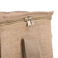 Sac isotherme en jute naturel avec couvercle à fermeture hermétique en aluminium pour le transport de repas chauds ou froids