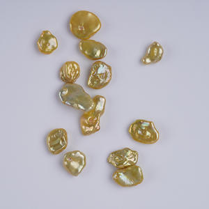 Perles Keshi naturelles irrégulières baroques en argent brisé, or et blanc, pour bijoux DIY, perles sauvages colorées assorties - Product Image 5