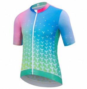 Maillot de cyclisme à manches courtes personnalisé avec logo imprimé par sublimation, séchage rapide, multicolores, pour hommes et femmes, course sur route, événement de club - Product Image 4