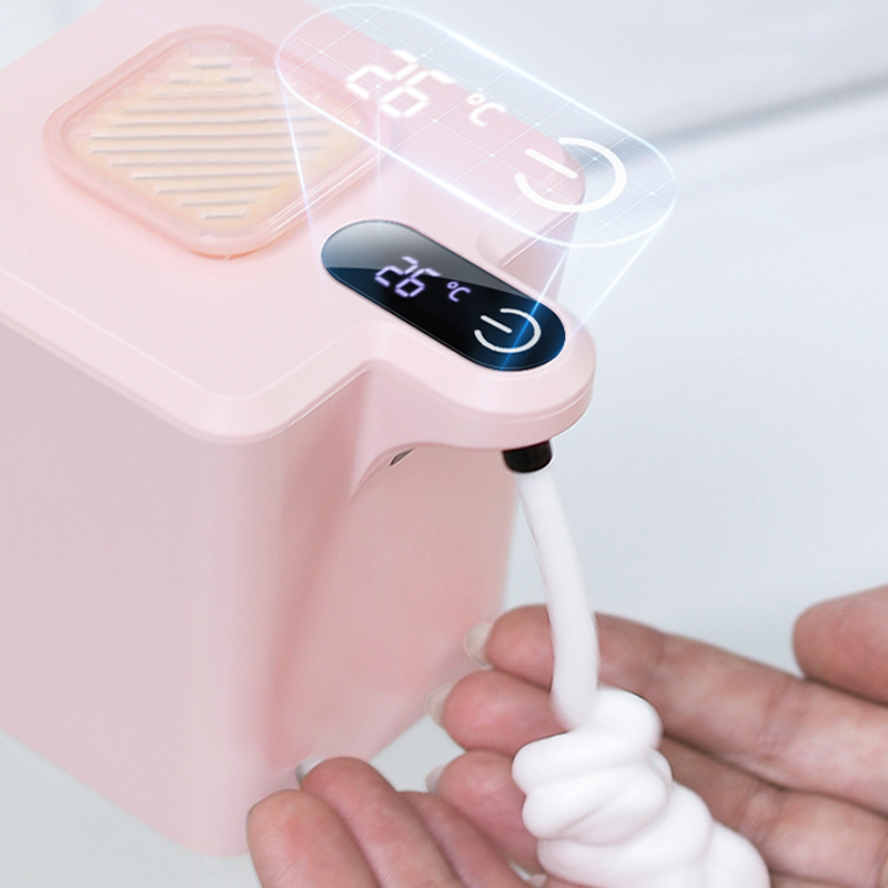 Hotel Bathroom Touchless Liquid Foaming Soap Dispenser Battery Powered Plastic Automatic Portable Soap Dispensers