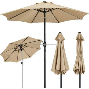 Sombrilla Uplion de 10 Pies Color Beige para Mesa de Patio, Jardín y Exteriores, Tipo Parasol de Mercado para Restaurante al Por Mayor - Product Image 2