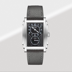 Reloj Analógico de Cuarzo Clásico Retro de 42 mm, Caja de Acero Resistente al Agua con LED, Correa de Cuero de 20 mm, Cristal de Zafiro Miyota, Forma Cuadrada, Alta Gama - Product Image 1