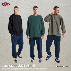 Artie เสื้อยืดผู้ชายซักได้หนา310กรัม, ผ้าฝ้ายแท้ทันสมัยแบรนด์ดังไหล่ตกไหล่คุณภาพสูงทรงหลวมพอดีตัว - Product Image 6