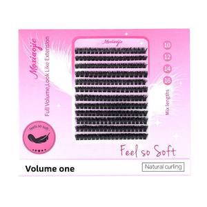 Kit de <span class=keywords><strong>Cils</strong></span> en Grappes DIY Manga Fairy Marque Privée, Effet Ange Segmenté, Faux <span class=keywords><strong>Cils</strong></span> Épais Style 10-16mm, Sans Cruauté Animale, Lot de Gros - Product Image 2