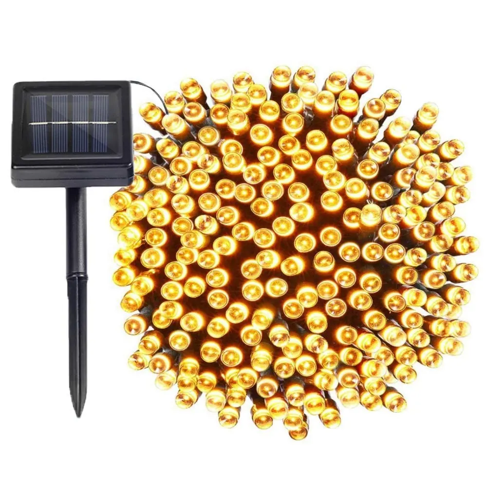 Natale solare all'aperto impermeabile da giardino luci 72ft 200 LED 8 modalità lucine per il cortile natale decorazione campeggio