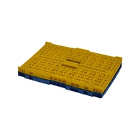 Boîte de rangement pliable en plastique perforé empilable, caisses pliables recyclables pour une chaîne d'approvisionnement en circuit fermé, réutilisables