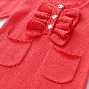 Romper de Algodón Tejido para Bebé Recién Nacido, Diseño Jacquard Personalizado de Fábrica, Estilo Boutique Otoñal - Product Image 4