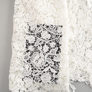 <span class=keywords><strong>Tela</strong></span> textil de China bordada en blanco con ojales de gasa Suiza 100% <span class=keywords><strong>tela</strong></span> bordada de algodón para vestido de mujer - Product Image 5