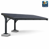 H2 Solar Auvent de toit cantilever latéral sans piliers centraux, étanche, avec ballast, pour espaces ouverts