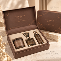 Boîte rigide personnalisée en carton avec charnière pour parfum, marquage à chaud, recyclable, fabrication OEM