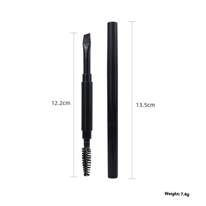 <span class=keywords><strong>Pinceau</strong></span> de maquillage simple à double tête Portable pour <span class=keywords><strong>Gel</strong></span> de poudre à sourcils tête plate coudée Eyeliner capuchon de brosse en spirale poignée confortable - Product Image 6
