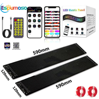 Panel LED Dinámico Espumoso para Camiones, Ojo de Diablo, Matriz LED, Panel de Luz Flexible para Parabrisas de Coche, Tablero de Luz Decorativo Inteligente con Desplazamiento