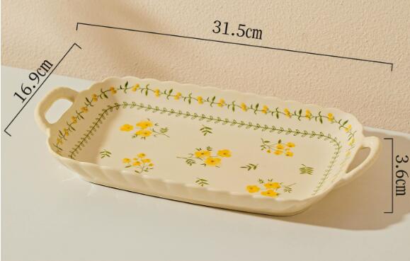 Assiette jaune de 12 pouces