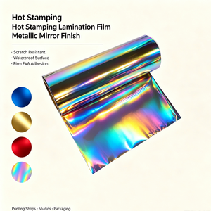 Film métallique résistant aux rayures, imperméable, BOPP pré-enduit, brillant, en rouleau, pour impression <span class=keywords><strong>express</strong></span>, industrie de l'impression - Product Image 1