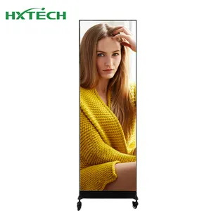Portable Smart Advertising Player LED Screen Poster Display ODM Digital Poster Retail Store Use Portable Standing Move Flooring