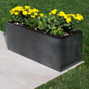 Jardinière <span class=keywords><strong>en</strong></span> <span class=keywords><strong>métal</strong></span> extra-large moderne personnalisable avec trou <span class=keywords><strong>de</strong></span> drainage, résistante aux intempéries, <span class=keywords><strong>décoration</strong></span> <span class=keywords><strong>de</strong></span> <span class=keywords><strong>jardin</strong></span> extérieur pour la maison - Product Image 3