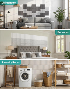 Panneaux acoustiques muraux 3D modernes à rainures, auto-adhésifs, en fibre <span class=keywords><strong>de</strong></span> polyester, absorbants le <span class=keywords><strong>son</strong></span>, pour la maison, le bureau et les intérieurs commerciaux - Product Image 6