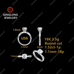 แหวนเพชรทรงแฟนซีสำหรับผู้หญิง ทองคำแท้ 1 กะรัต 1.5 กะรัต 2 กะรัต 3 กะรัต เพชรเพาะเลี้ยงในห้องปฏิบัติการ แหวนเพชรแบบ Eternity ทอง 10K 14K 18K - Product Image 5