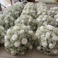 YB001 fleurs et plantes décoratives centres de Table d'événement de mariage boule de fleur en soie artificielle décorations de mariage fournitures