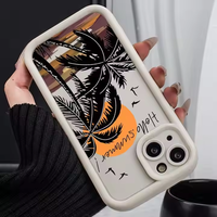 Nouvelle Coque de Téléphone Souple en TPU Motif Coucher de Soleil et Cocotiers Design Personnalisé pour iPhone Xiaomi Redmi Huawei Infinix Tecno Prix de Gros