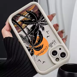 New hoàng hôn dừa cây tùy chỉnh thiết kế TPU mềm điện thoại bìa cho iPhone Xiaomi Redmi Huawei Infinix TECNO giá bán buôn - Product Image 5