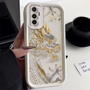 Sang Trọng Thời Trang Đông Rồng Điện Thoại Mềm Trường Hợp Đối Với iPhone 11 12 13 14 15 Pro Max XR XS X 7 8 Cộng Với SE Silicone Ins Bao Gồm - Product Image 4
