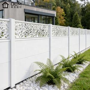 Clôture de jardin minimaliste moderne, structure en aluminium, <span class=keywords><strong>panneau</strong></span> composite en sulfate de magnésium, certifié ISO, installation rapide, conception sans soudure - Product Image 4