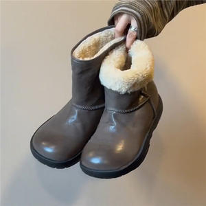 Botas de Nieve Cálidas y Gruesas con Forro Polar Impermeable y Antideslizante, Botas de Invierno Versátiles con Plataforma y Estilo Slip-On para el Noreste - Product Image 6