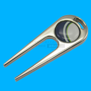 Ensemble de marqueurs de balle de golf et d'outils de réparation de divots en alliage métallique avec logo émaillé pour la réparation sur le terrain de golf et l'usage en cadeau - Product Image 4