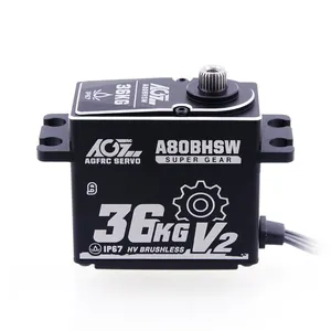 Agfrc A80BHSW V2 33-36Kg Beste Verkopers IP67 Waterdichte Stalen Tandwielen Bls Rc Servo Voor 1/10 Boten/auto