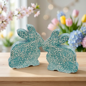 Handmade Bamboo Core Natural Mother of Pearl Easter Bunny Figurine Elegant Decorative Luxury Home Table Ornament From Vietnam - Product Image 3