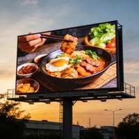 Écran LED publicitaire extérieur HD IP65 étanche P4 avec grand support pour centre commercial, panneau d'affichage numérique