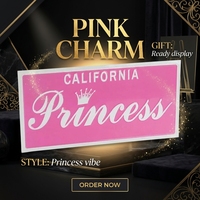 Panneau mural décoratif personnalisé en métal rose California Princess