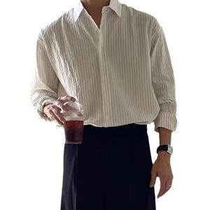 QFZ3664 - Camicia da Uomo Plus Size in Tessuto Elasticizzato a Quattro Vie con Effetto Impermeabile, Estate 2024 - Product Image 3