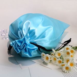 Sac à cordon en satin personnalisé avec logo et taille pour accessoires capillaires, sac anti-poussière en satin pour vêtements, chapeaux, emballage et rangement de chaussures - Product Image 6