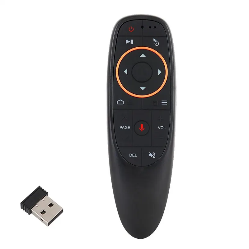 2.4G RF sem fio voz remoto Air Mouse 6-Axis giroscópio e IR Aprendizagem Home Application para uso de TV