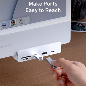 Hub USB 3.0 Ustop con clip, 10 puertos, fuente de alimentación externa para expansión de computadora portátil o de escritorio - Product Image 1
