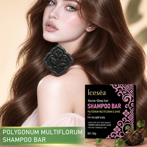 Shampooing Solide Herbal Icesea 120g au Polygonum Multiflorum Nourrissant pour Cheveux Abîmés, Secs et Fourchus - Product Image 2