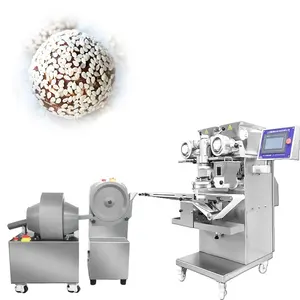 Kommerzielle automatische Kokosnuss schokolade Datum Energie kugeln machen Maschine Erdnuss butter Protein Ball gefüllt süße Ball Maschine