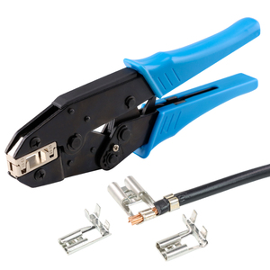 Pince à sertir à ressort pour bornes de type drapeau HS-056FL 4.8/6.3, personnalisable OEM, pour fils pré-isolés, outil manuel, modèle HS-05 - Product Image 4