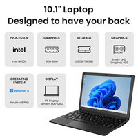 Nuevo Portátil de Alta Calidad de 10.1 Pulgadas IPS con Windows 11 Pro, Intel N4000, 8GB de RAM, 128GB SSD, para Negocios, Estudiantes y Educación