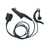 E13U-M6 G Type Earhook Earpiece Headset Radio Dua Arah dengan Mikrofon Kabel 100 cm Cocok untuk Konektor Motorola M6