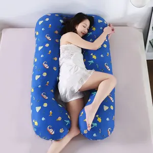 100% algodão corpo forma u gravidez lado dormir almofadas de apoio para mulheres grávidas