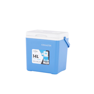 ICEMASTER Caja Refrigeradora Aislada de 14L, Rectangular, Portátil, para Almacenamiento en Exteriores y Camping, Azul con Tapa Blanca - Product Image 3
