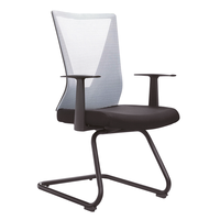 Chaises de bureau modernes à dossier mi-haut en maille, directement de l'usine, ensemble de chaises de bureau professionnelles avec pieds en métal pour salle de réunion et salle d'attente