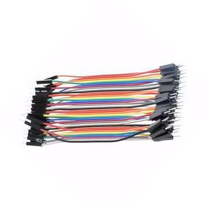 Onestopelectronic 10cm <span class=keywords><strong>40</strong></span>ピン オス-オス ジャンパーワイヤケーブル 2.54mmピッチ デュポンライン リボンケーブル ブレッドボードPCB接続用 - Product Image 3